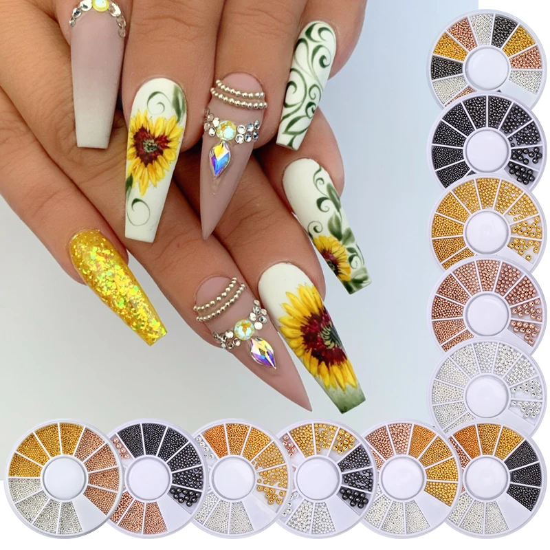 

3D Irregular Nail Rhinestone Small Irregular Beads Mixed Color Stone Manicuring Nail Art Decoration In Wheel Nails Accessories