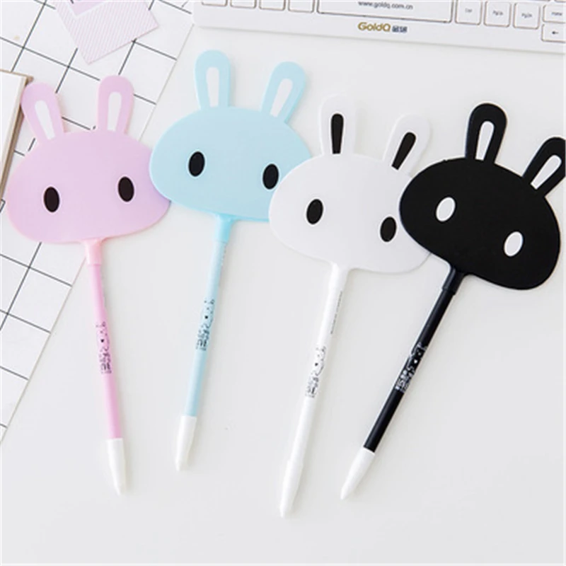 

DL South Korea cartoon cute adorable rabbit jelly style creative pen pen prize pupils fan teaching equipment Learning stationery