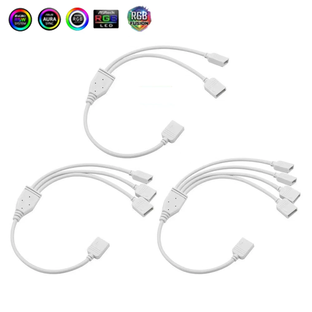 

Кабель-разветвитель для синхронизации материнской платы компьютера, 12 В, 4 контакта, 5 В, 3 контакта, кабель-удлинитель для передачи данных ASUS ...