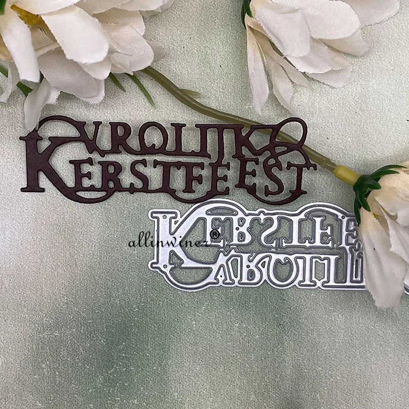 

Рождественские буквы металлические штампы трафареты для «сделай сам» Скрапбукинг декоративное тиснение ручная работа штамповочный шаблон