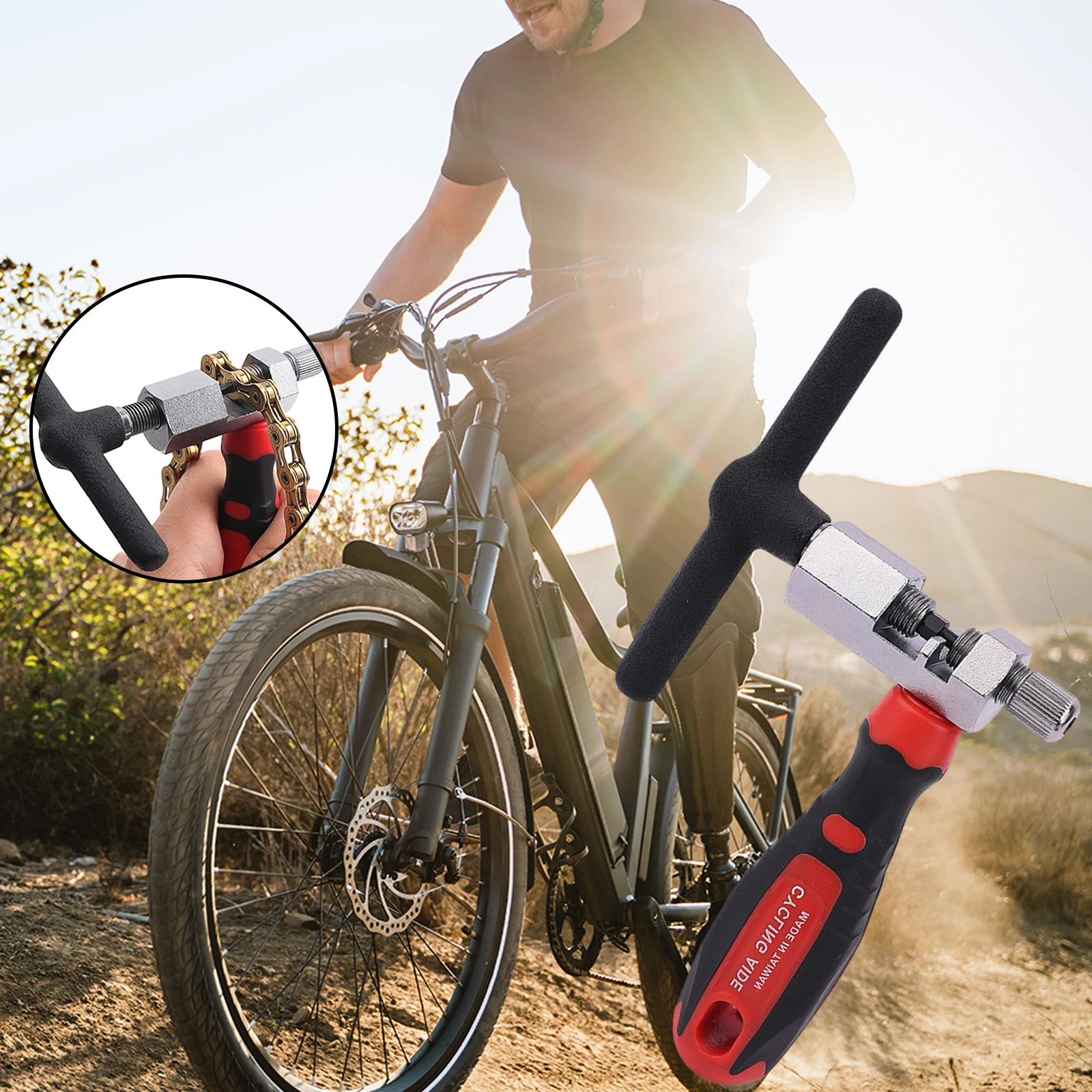 

Mountain Road Bikes Chain Breaker Link Removal Splitter Pin Remover Steel Chain