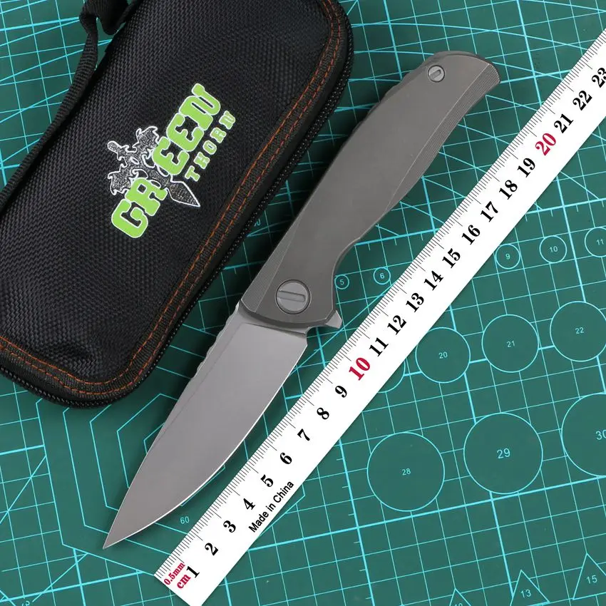 

Складной нож Green thorn F95NL, подшипник VG10, лезвие TC4, титановая ручка, карманный нож для охоты, фруктов, повседневные инструменты для кемпинга