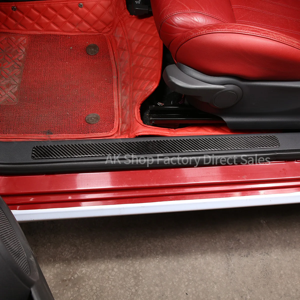 Мягкая наклейка на дверь из углеродного волокна для Fiat 500 2011-2019