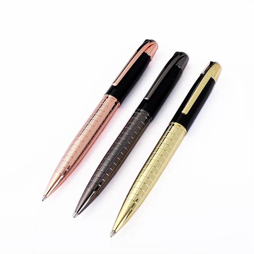 

Metal 1.0mm Rotary Ballpoint Pen Student Writing Signature Pen Holiday Gift Office School Stationery Supplies