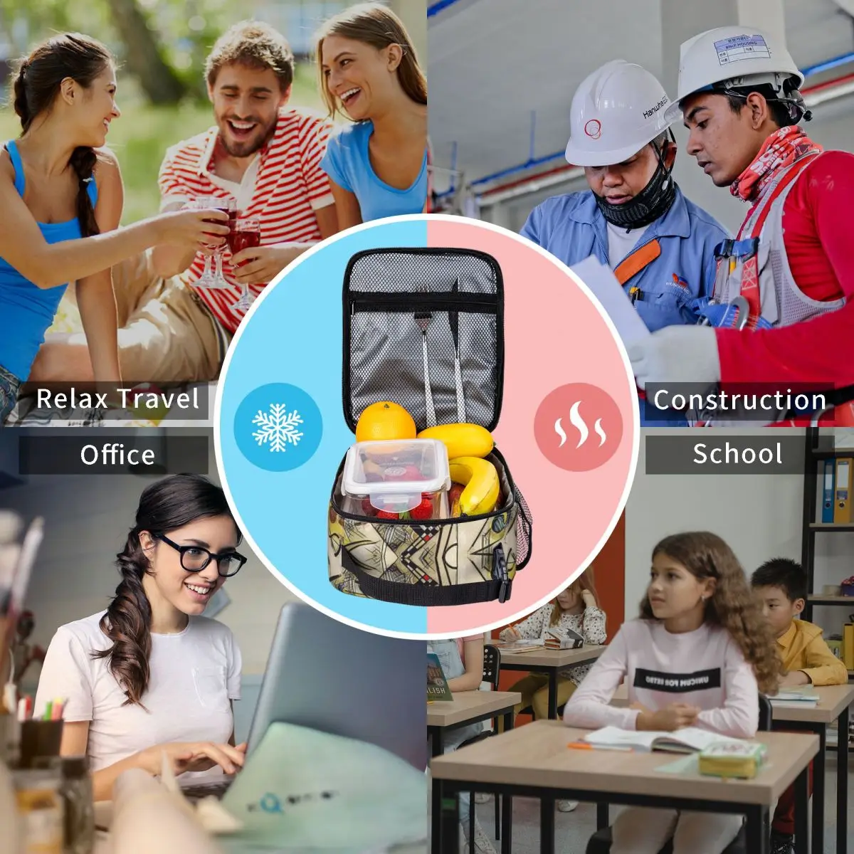 Изолированный Ланч-бокс es Wassily Kandinsky Art с абстрактным рисунком повседневный