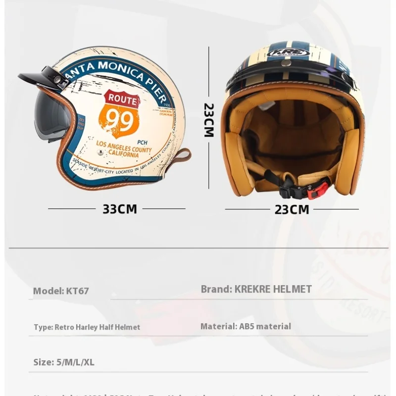 Винтажный мотоциклетный шлем Harley Летний для поездок на открытом воздухе