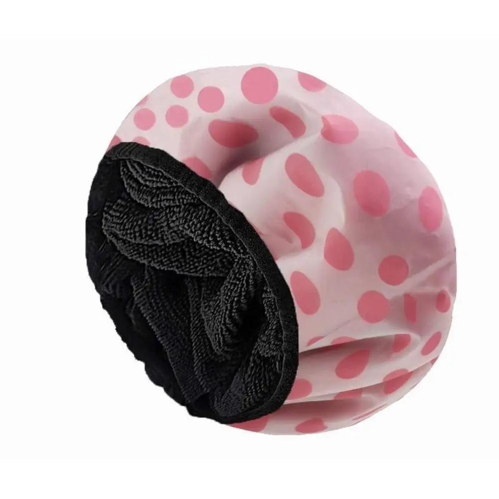 

Layer Bath Showering Accessories Bathroom Products EVA Exterior Waterproof Bonnet Bath Hair Caps Shower Cap Hair Beanie