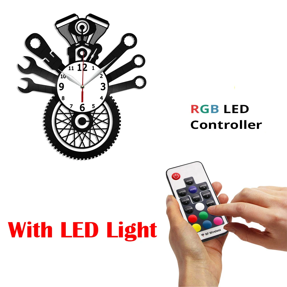 

Виниловые настенные часы ручной работы, подарок для кухни, офиса, спальни