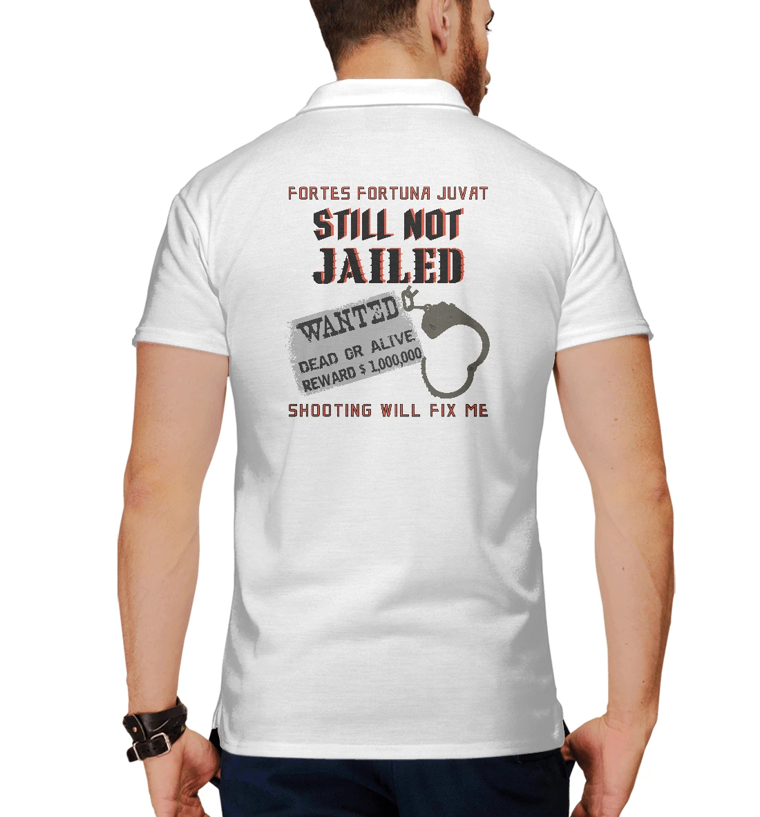 Футболка Поло Still not jailed. Наручники Профессии - Разное |
