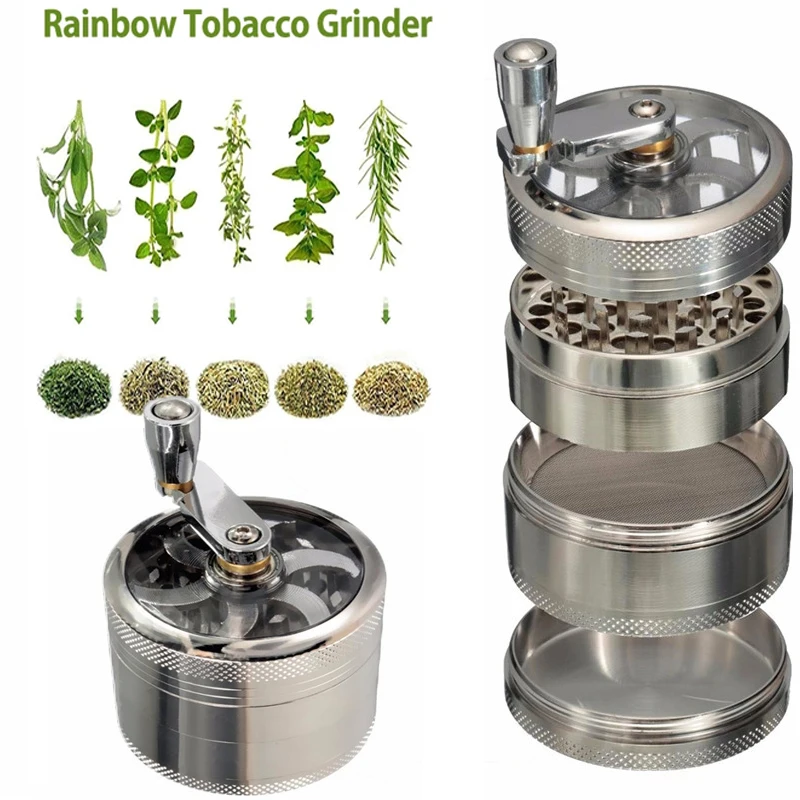 

4-Layer Zinc Alloy 40mm Metal Herb Herbal Household Commodity Spice Crusher Kitchen Grinder Cigarette Tools