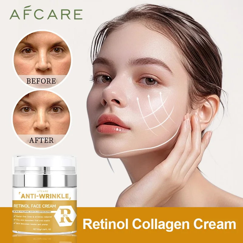 Коллагеновый крем ретинол против морщин лифтинг укрепляющий для лица