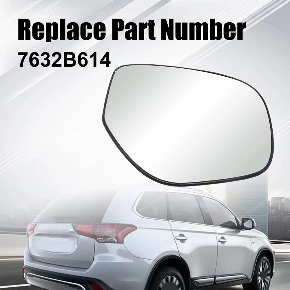 Фото 7632B614 Стекло правого бокового зеркала для Mitsubishi Outlander 2014-2020, с подогревом, для зеркала заднего вида №4