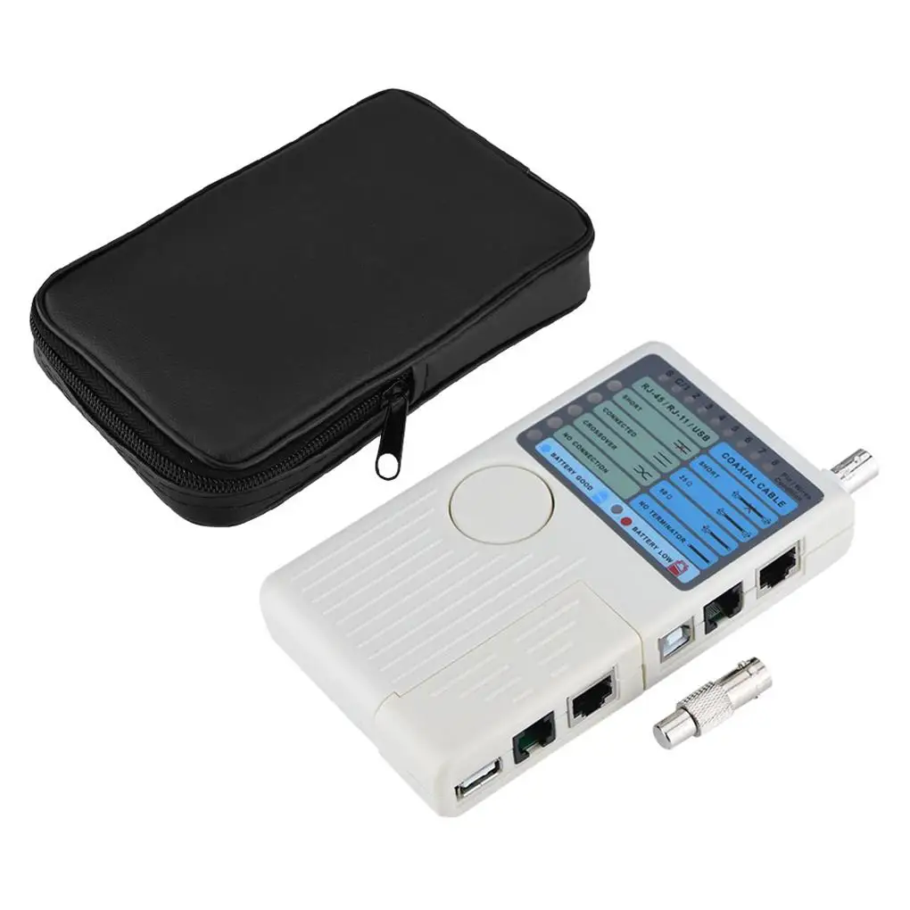 

Сетевой тестер RJ45 / RJ11 / USB/BNC, детектор кабельного трекера LAN