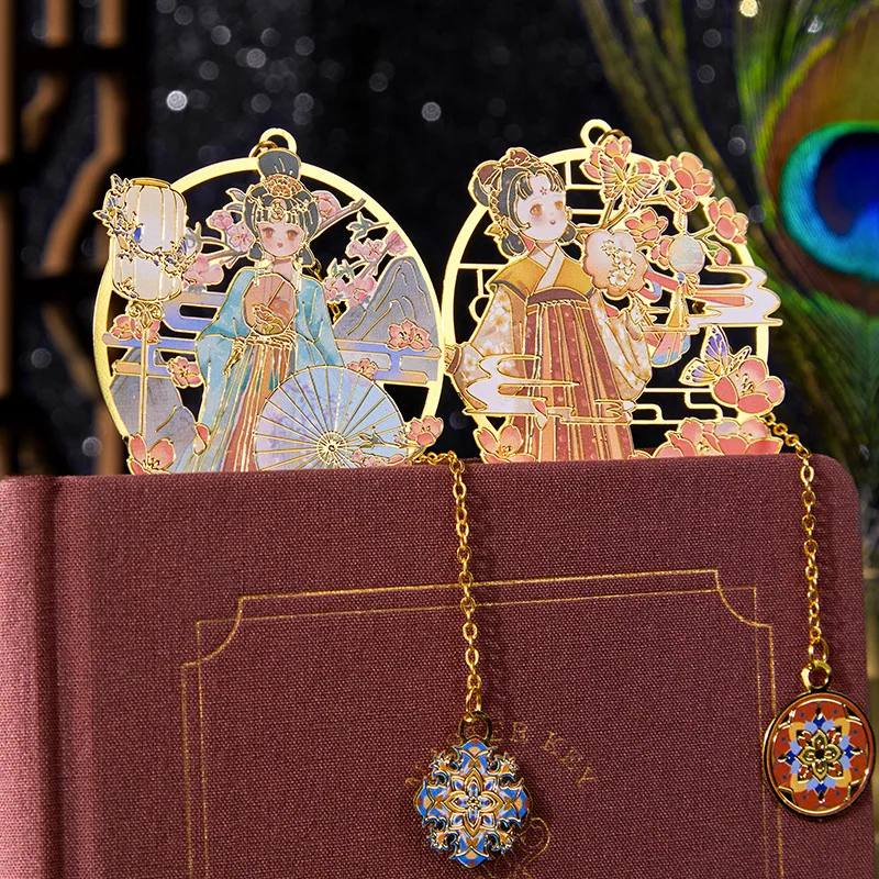 

Delicate Brozen Hollow Out Craved Fashion Metal Bookmark The Lovely Chinese Fairytale Lady Theme Book Marker Gift Free Shipping