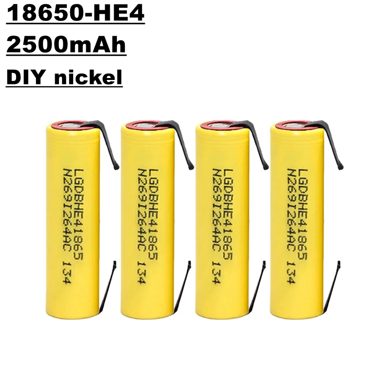 

Литий-ионный аккумулятор 18650, HE4, 3,7 в, 2500 мАч, подходит для электроинструментов, аккумуляторов электрических транспортных средств, беспилотн...