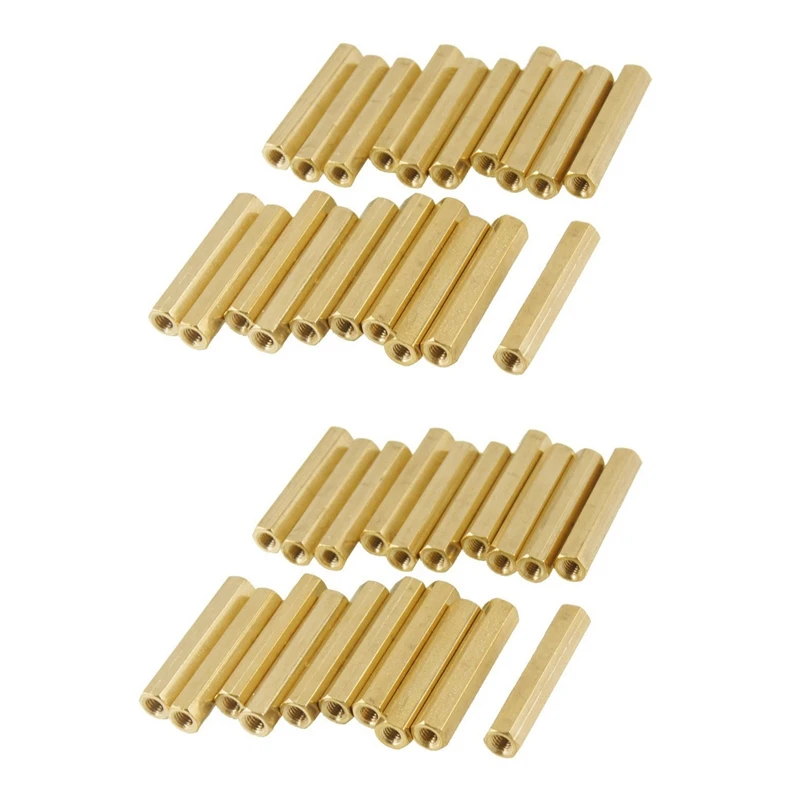 

40 Pieces M3 X 26 Mm Hexagon Brass Female Thread Screws PCB Spacer Spacer Support