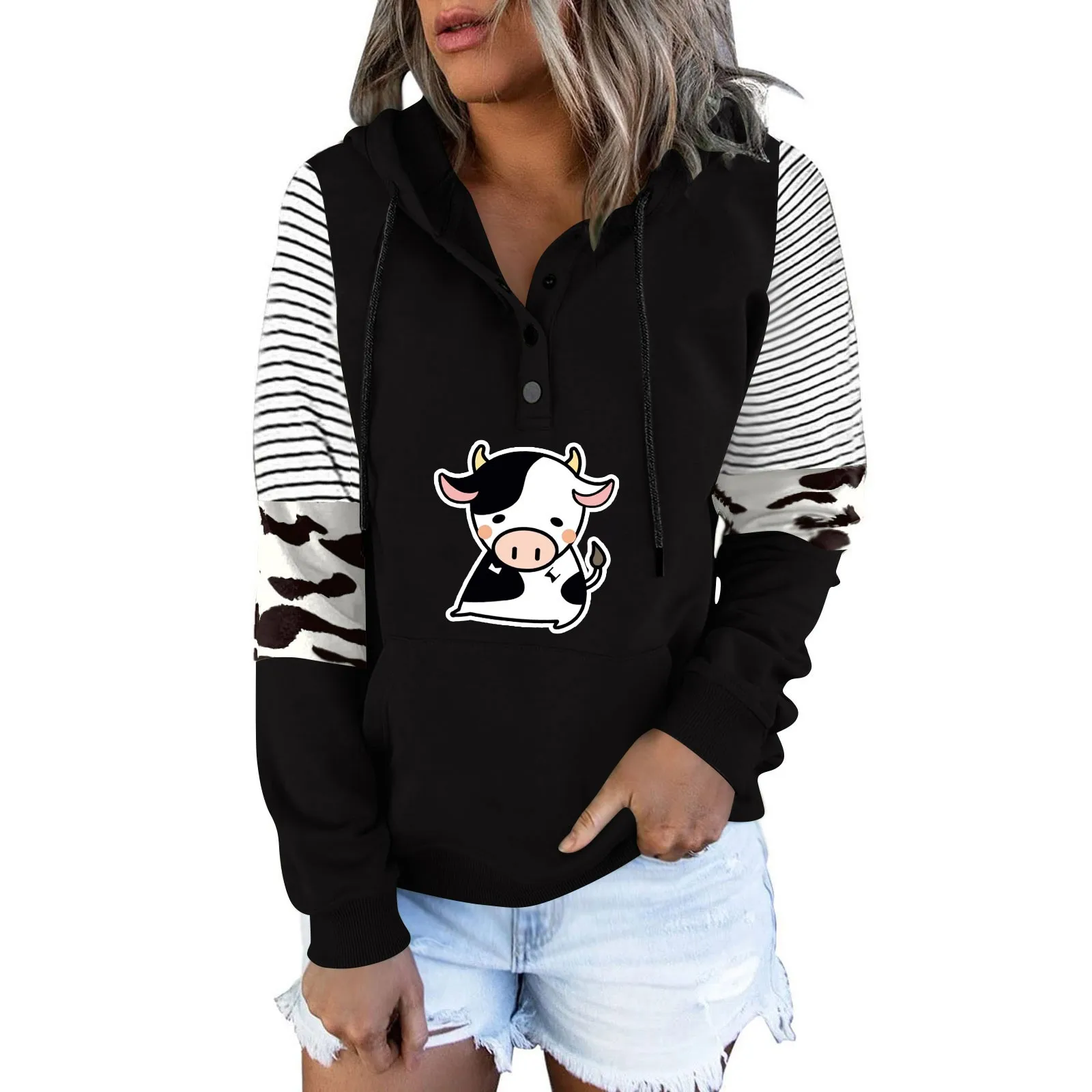 

Женская толстовка с капюшоном, уличная одежда, свитшоты с длинным рукавом с принтом, готический стиль, панк, Y2k, осенне-зимняя женская толсто...