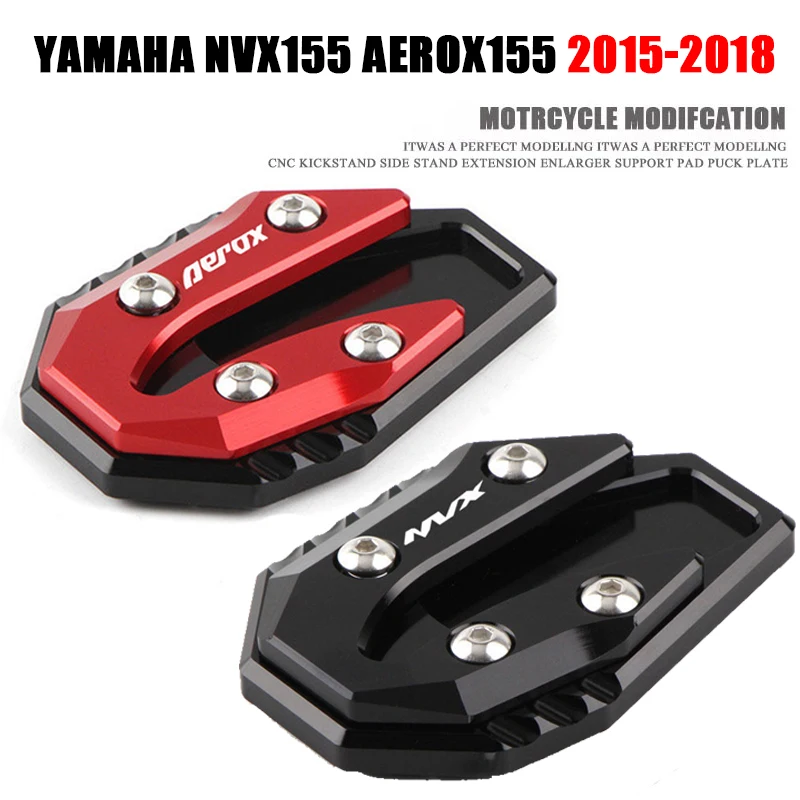 

For YAMAHA NVX155 AEROX155 NVX AEROX 155 2015-2018 Motorcycle CNC Kickstand Foot Side Stand Extension Pad Support Plate Enlarge