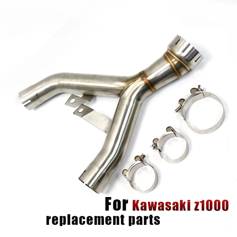 

Link Pipe Exhaust Decat Eliminator Motorcycle Steel Mid Pipe for Kawasaki Z1000 2011-2018 Modify Mid Link Pipe Catalyst Delete