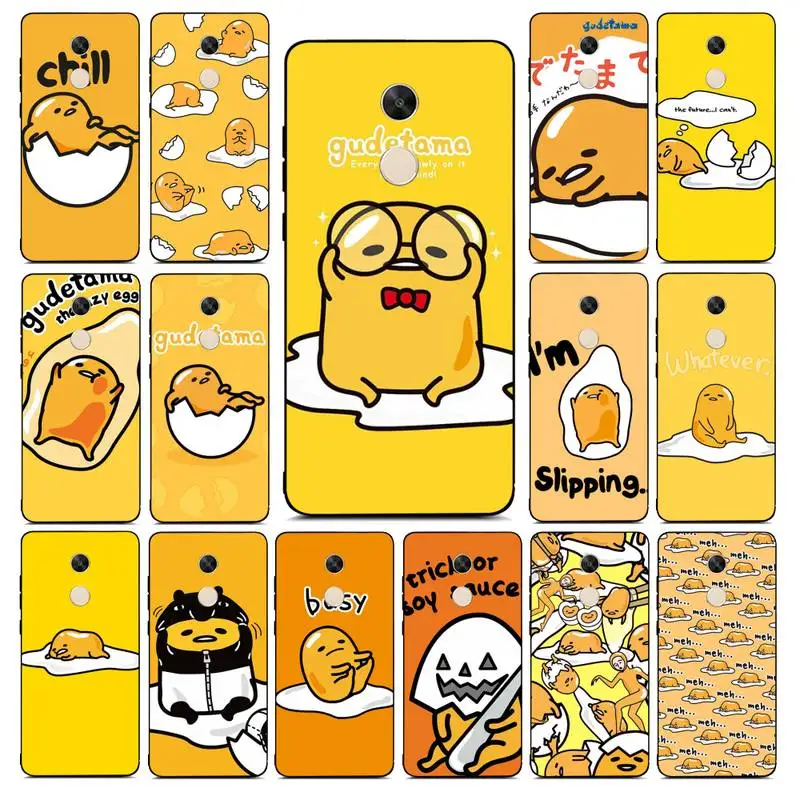 

BANDAI cute Gudetama Phone Case for Redmi Note 8 7 9 4 6 pro max T X 5A 3 10 lite pro