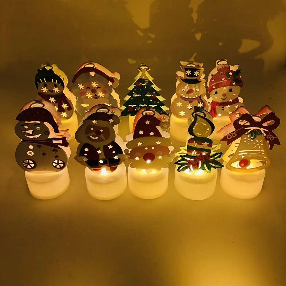 

Christmas LED Light Santa Claus Snowman Night Light Colorful Flash Light 3d Stereo Night Light Home Decor Lamp Xmas Gift