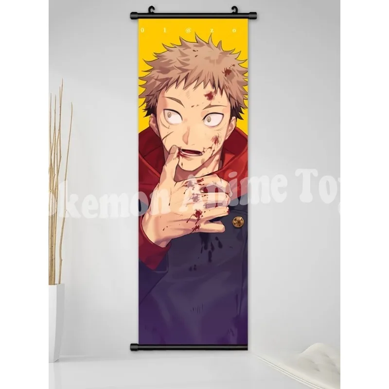 Hanging Jujutsu Kaisen Wall Art Ryomen Sukuna Scrolls Canvas Anime Pictures Gojo Satoru Painting Print Mahito Poster Home Decor