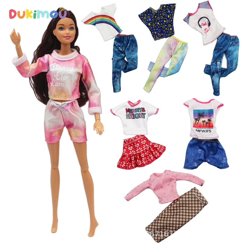 

Fashion Style 30cm Doll Clothes Summer Top Skirt T-shirt Pants Trousers for 1/6 Bjd Doll Accessories Kids Toy for Girl Baby Gift