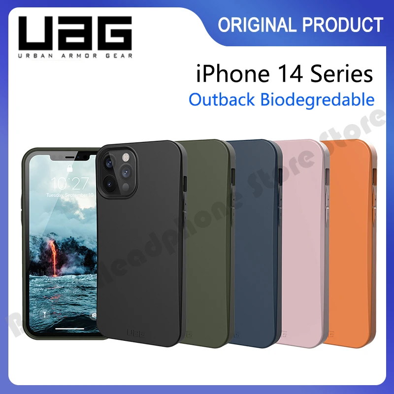 

Original UAG Outback Biodegradable Series Case For iPhone 14 Pro Max / 14 Pro / 14 Plus / 14 Rugged Protective Dropproof Cover