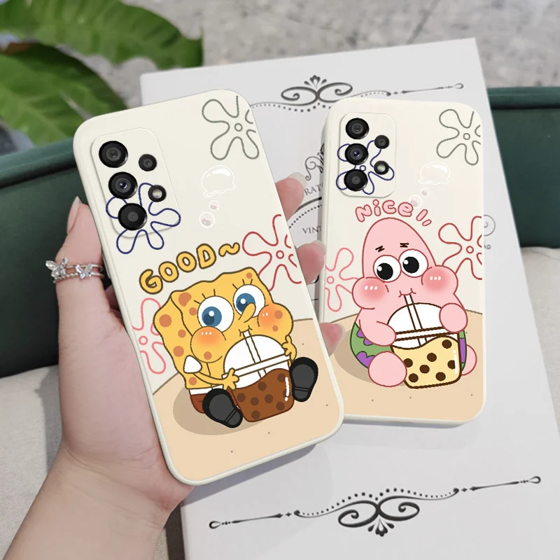 Milk Tea Baby Phone Case For Samsung A54 A34 A24 A14 A73 A53 A33 A23 A13 A03S A04 A04S A72 A52 A52S A32 A22 A12 A71 A51 4G 5G