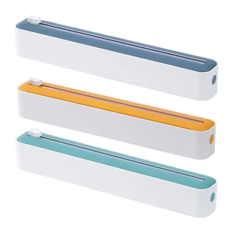 

Cling Film Dispenser Magnetic Wrap Storage Organizer With Cutter Foil Dispenser Food Fresh Keeping Convenience Storage Tool