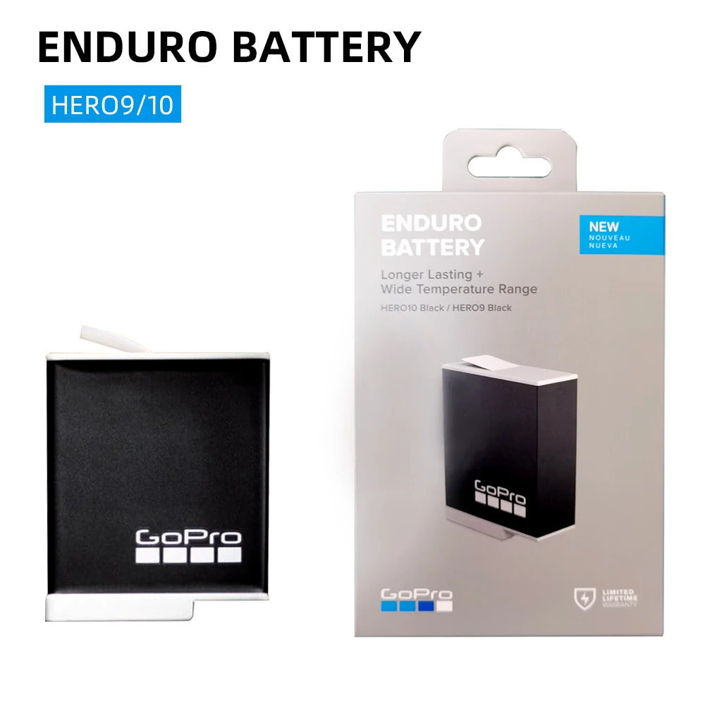 ★GoPro HERO10 / HERO9 Black Enduro Battery & Dual Charger + запасная батарея для HERO 10/9 Official Go Pro Accessory -