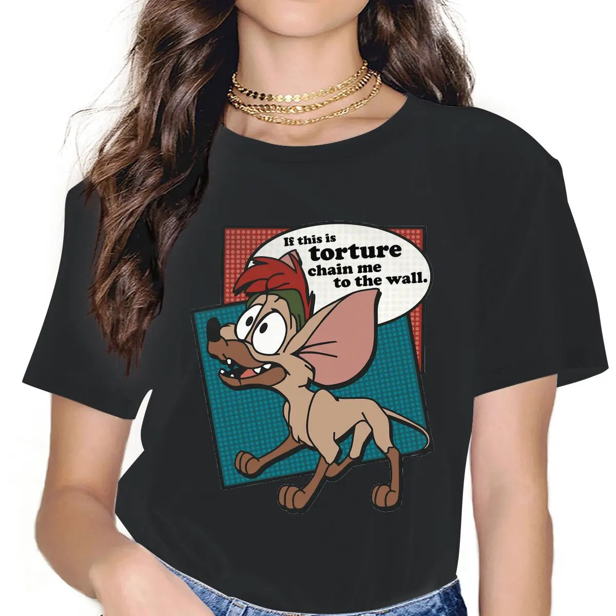 

Wall Women Clothes Chihuahua Funny and Cute T-shirt Harajuku Vintage Female Top