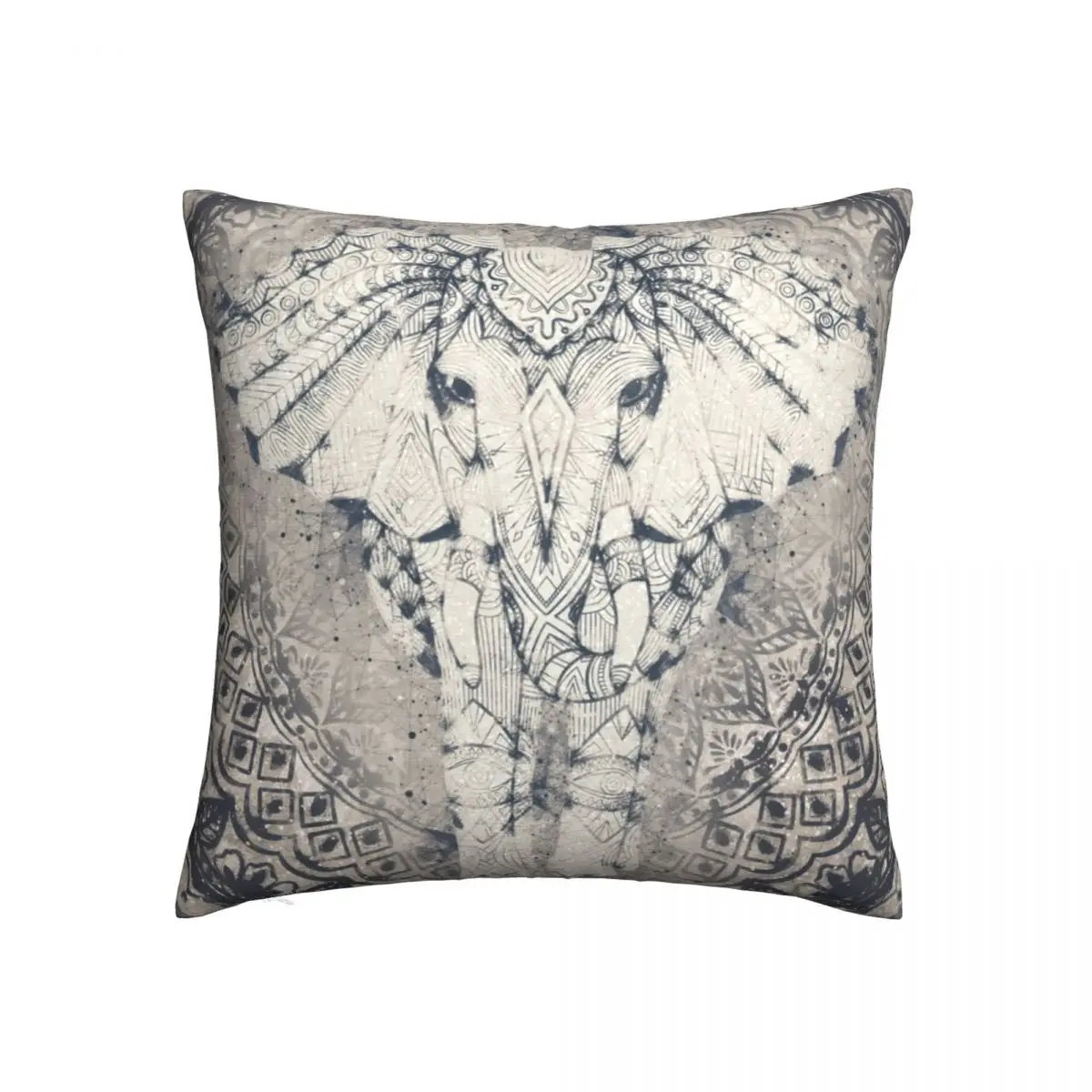 

India Elephant Mandala Bohemian Pillowcase Printing Cushion Cover Decor Boho Throw Pillow Case Cover Home Zippered 40X40cm