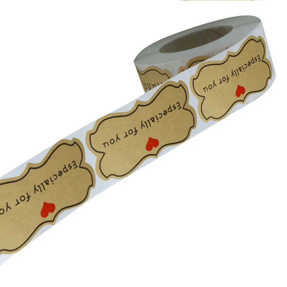 

Наклейка для подарка, бирка на День святого Валентина, ярлык из крафт-бумаги, ярлык, наклейка s, бумажный упаковочный пакет