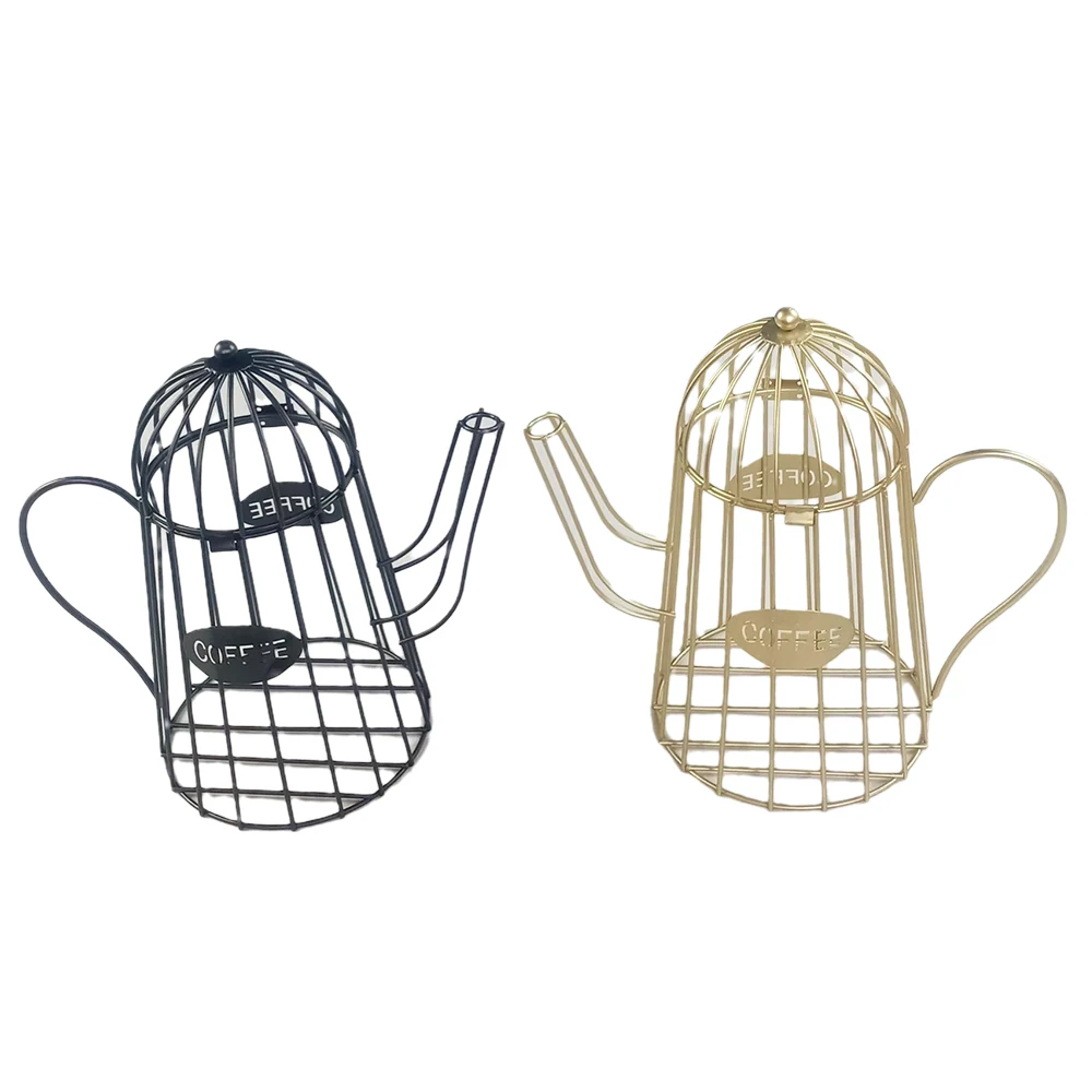 

Universal Coffee Cup Capsule Storage Basket Coffee Cup Basket Vintage Coffee Pod Organizer Holder Black For Cafe Home Ornaments