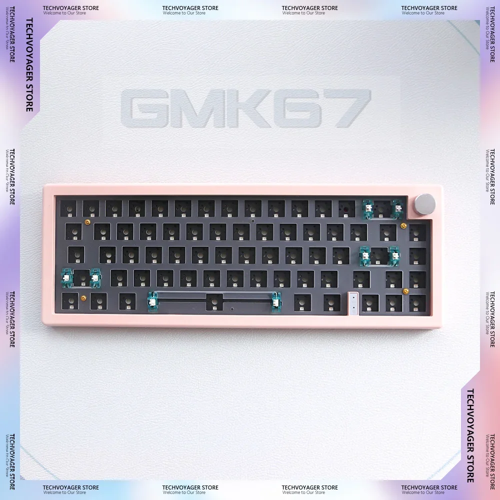 GMK67 Механические клавиатуры 63 клавиши 2 4G Беспроводная Bluetooth-проводная игровая