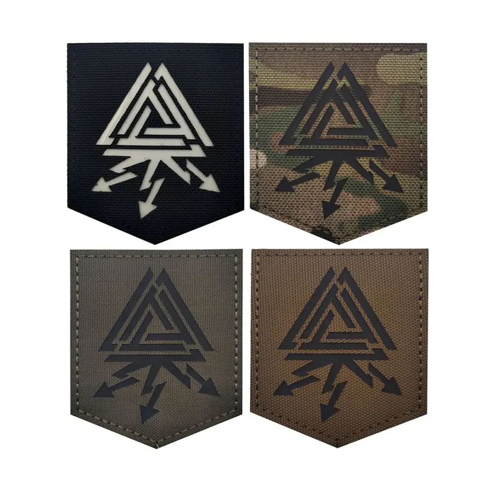 

Viking Triangle Lightning IR Patch Armband Badge Sticker Applique Embellishment Accessory Military Tactical Reflective Patches