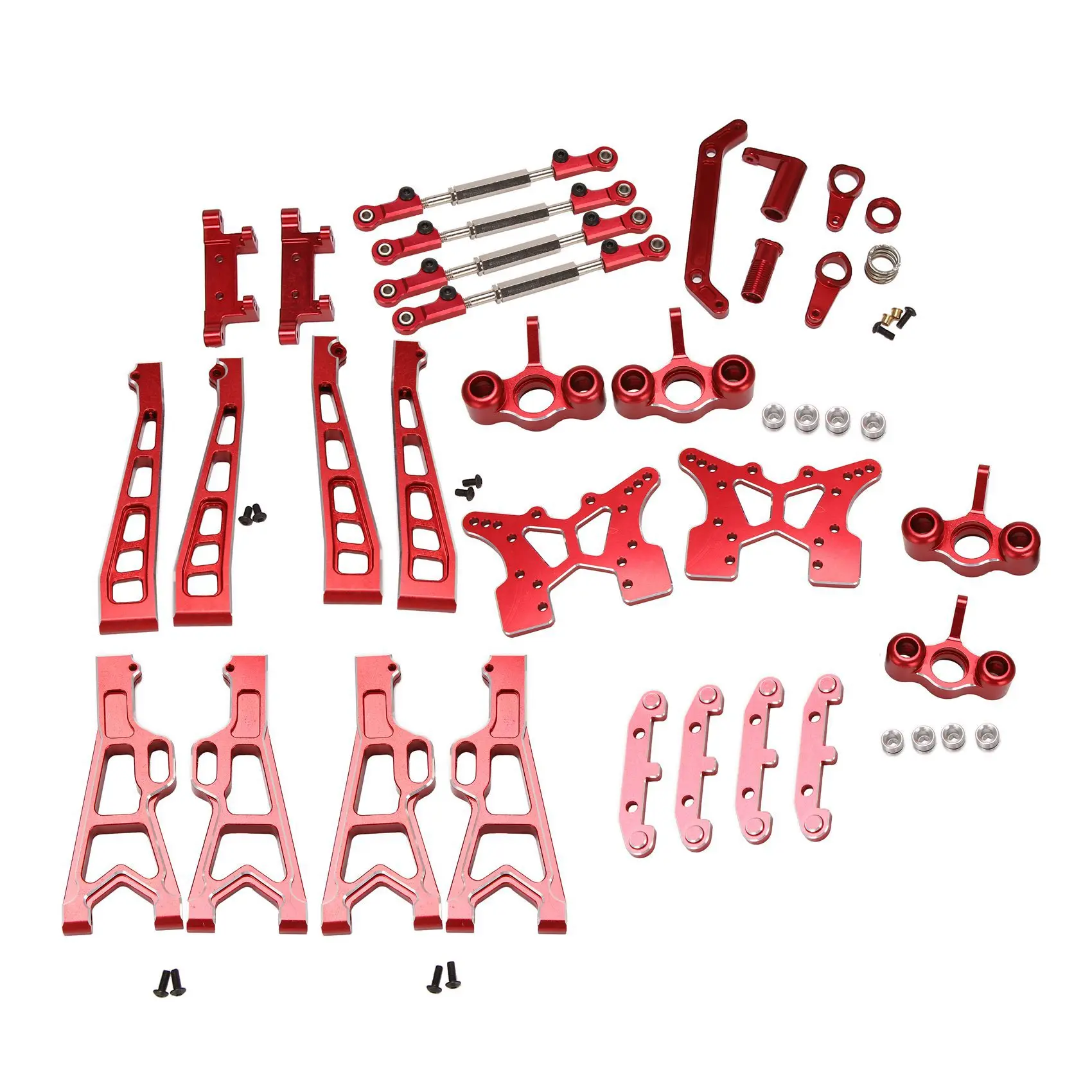 

Metal Suspension Arm Steering Knuckle Link Rod Set for JLB Racing CHEETAH 11101 21101 J3 Speed 1/10 RC Car Upgrade Parts