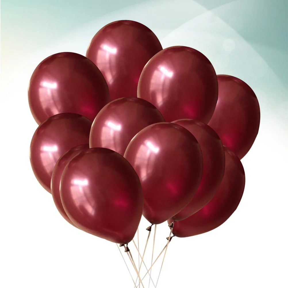 

100pca Latex Balloons Red Round Balloons Shiny Party Balloons for Wedding Birthday Shower Party Supplies