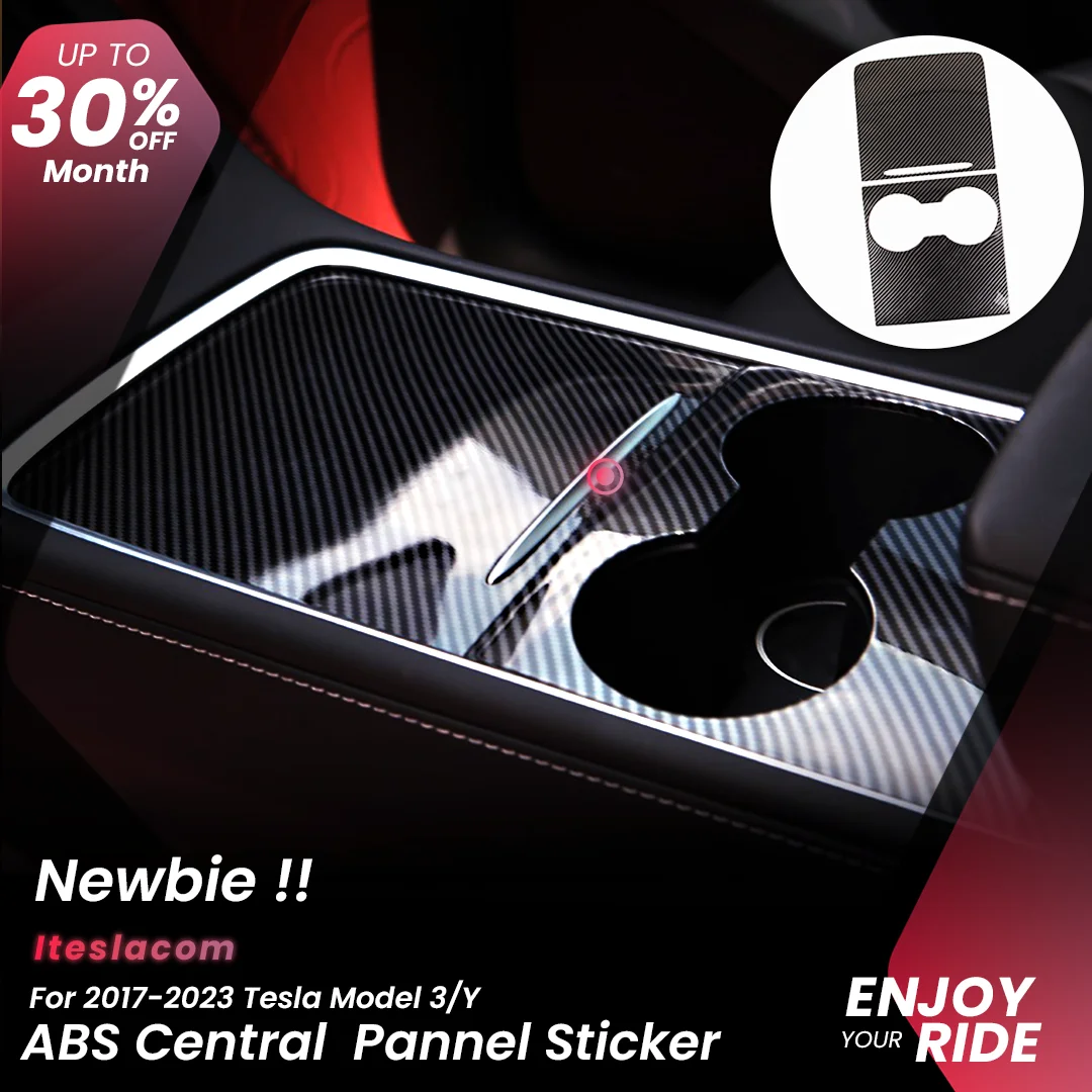 

Model Y 2023 Central Control Sticker Protective Decorative Carbon Fiber Patch For Tesla Model 3 Y 2021 2022 Car Accessories