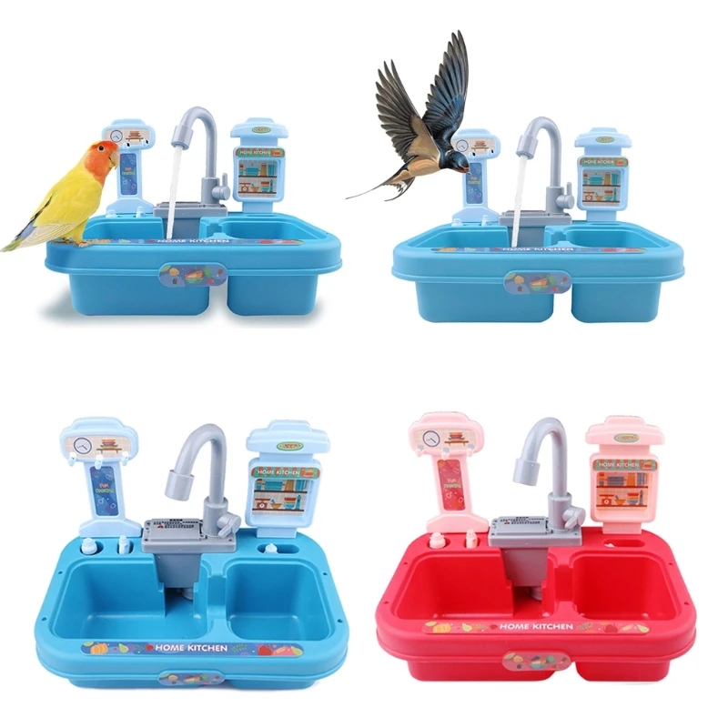 

Intelligent Water Bird Bath Bowl Parrots Bathtub Bath Shower Cage Accessory for Birds Parrot Cockatiel Drop Shipping