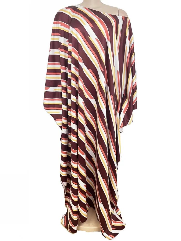 

African Dress For Women Boubou Africain Femme 2022 Print Dashiki Clothes Big Size Batwing Sleeve Ankara Dresses Girl Party Dress