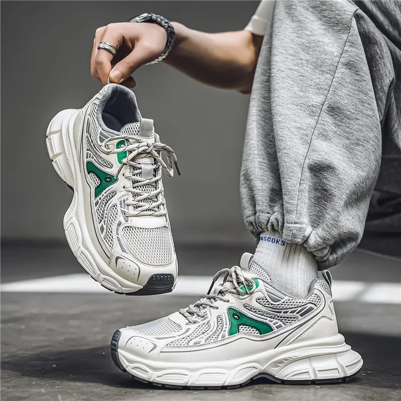 Мужские кроссовки на массивной подошве модная повседневная спортивная обувь для