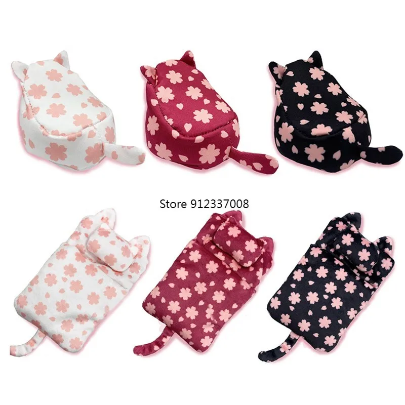 

PROOF Gashapon Gacha Capsule Toy Cherry Blossom Cat Cushion and Quilt Bedding and Mattress Model Miniature