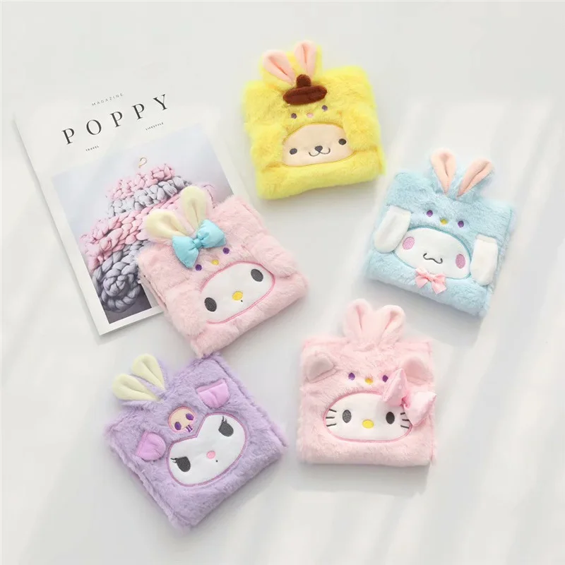 

Kawaii Anime Kuromi Cinnamoroll MyMelody KT Cat Cartoon Plush Aunt Towel Monthly Sanitary Pad Storage Bag Portable Gift