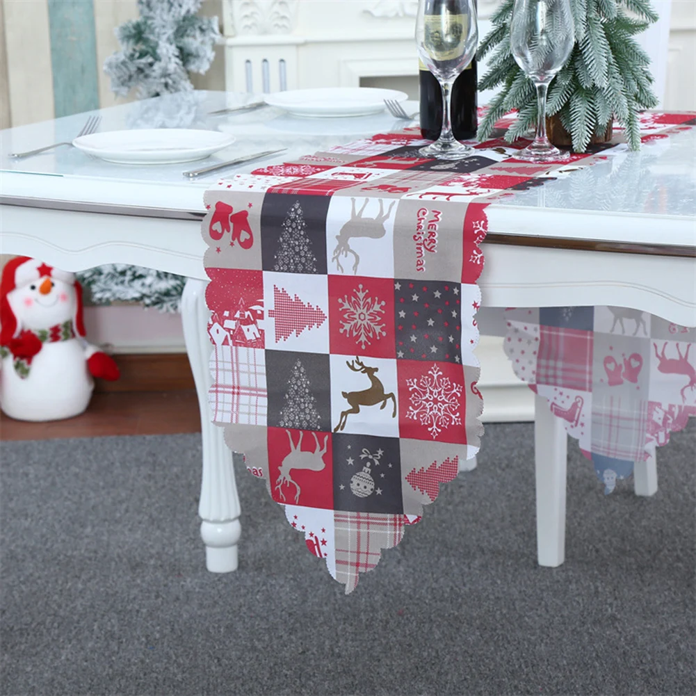 

Tablecloth Table Runner Lightweight Polyester Smooth 180cm*35.5cm Christmas Crackers Christmas Decoration Brand New