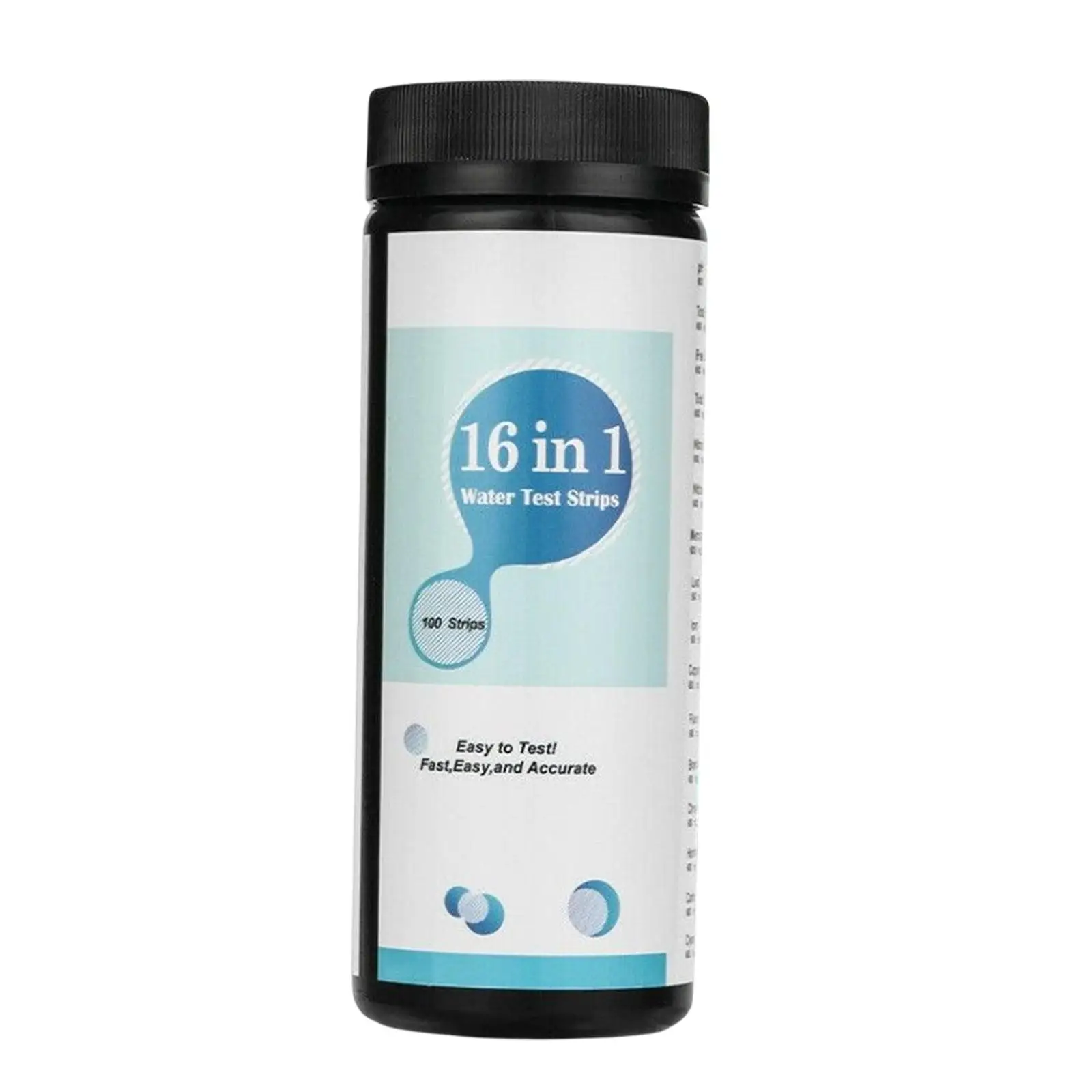 

100 Pieces Water Test Strips 16 in 1 Professional Universal Multifunctional Total Tester Sample Simple PH Paper for Liquids Home