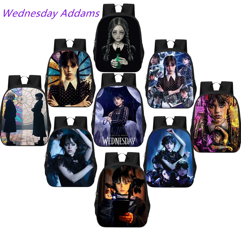 

American Movies TV Wednesday Addams and Enid Tote Gothic Girl Nevermore Academy Girls Shopping Travel Tote Gift