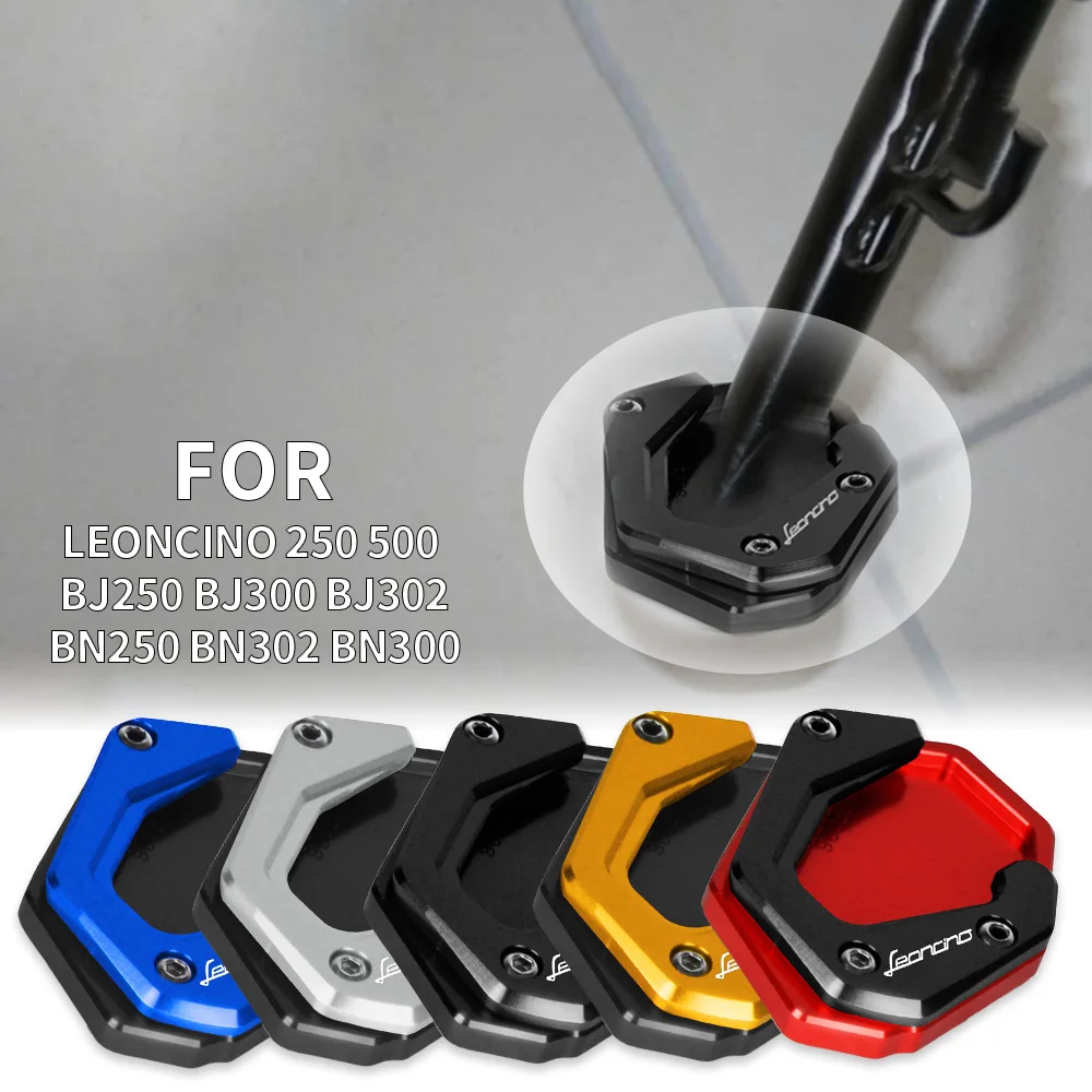

leoncino500 Motorcycle Foot Side Stand Pad Plate Kickstand Enlarger For BENELLI leoncino 250 500 leoncino250 BJ BN 250 300 302