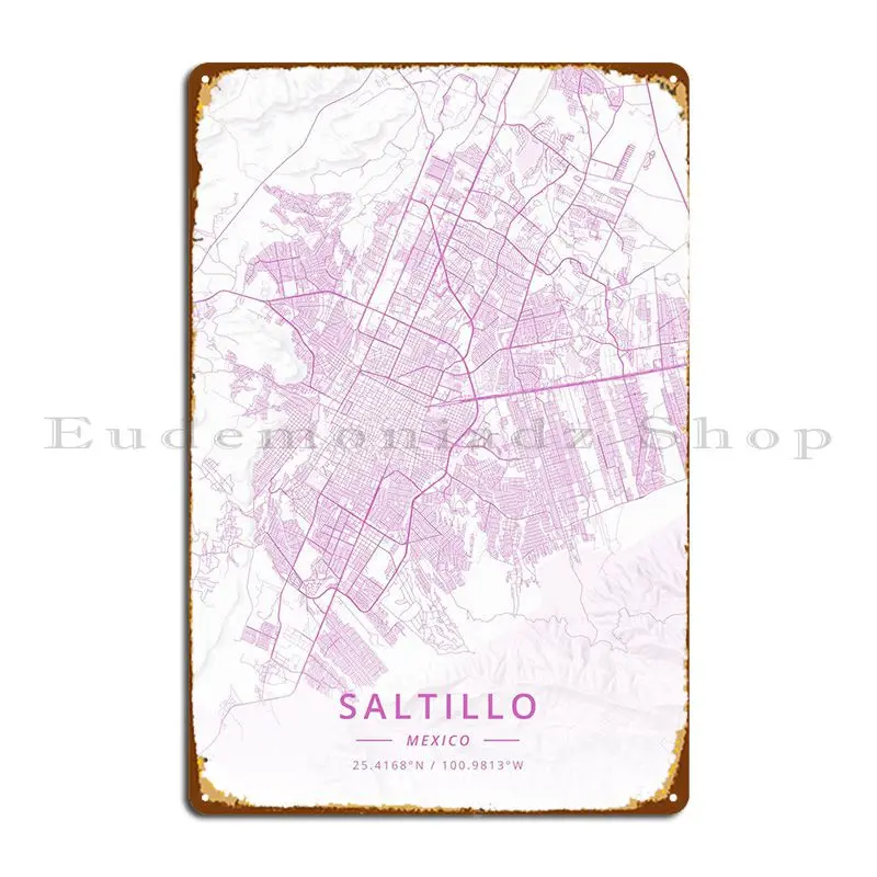 

Saltillo, Мексиканский металлический знак, забавное украшение, клубный дизайн, роспись, жестяной знак, плакат